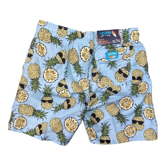Trunks Surf & Swim Boys Pineapple with Sunglasses Print Swim Trunk Size XL 14/16 - Picture 2 of 10